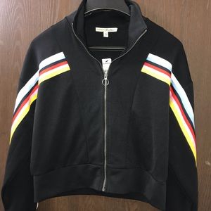 Express track style athletic black jacket